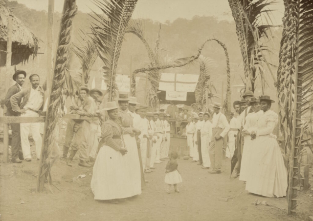 Unknown, Emancipation Day, Jamaica, August 1, about 1895. Two gelatin silver prints. Gift of Patrick Montgomery, through the American Friends of the Art Gallery of Ontario Inc., 2019. Photo © AGO. 2019/2704